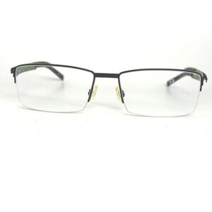 Morel France Lightec 7779L Eyeglasses Black Green Semi Rimless 55-17-140 NN031